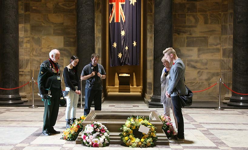 People gather in the Shrine's Sanctuary