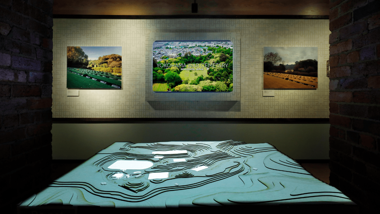 3D Model of Yokohama War Cemetery on display at the Shrine of Remembrance